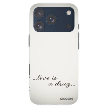 Picasee silikonski prozorni ovitek za Apple iPhone 17 Pro - Love is a drug