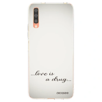 Picasee silikonski prozorni ovitek za Samsung Galaxy A70 A705F - Love is a drug