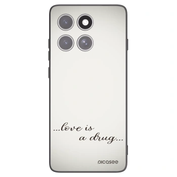 Picasee silikonski črni ovitek za Motorola Edge 60 Pro - Love is a drug