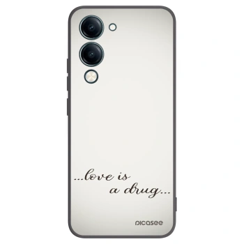 Picasee silikonski črni ovitek za Vivo Y29s 5G - Love is a drug