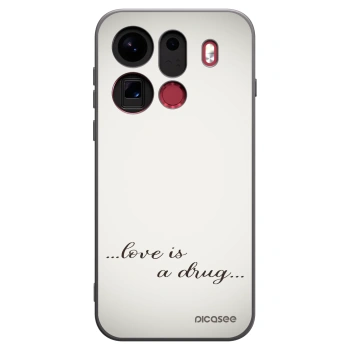 Picasee silikonski črni ovitek za OPPO Find X9 Pro - Love is a drug