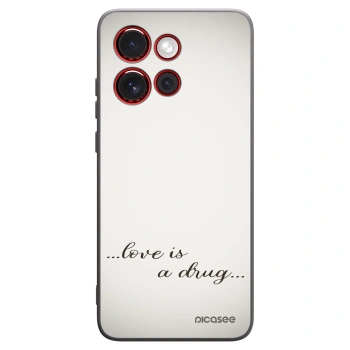 Picasee silikonski črni ovitek za Motorola Edge 60 Neo 5G - Love is a drug