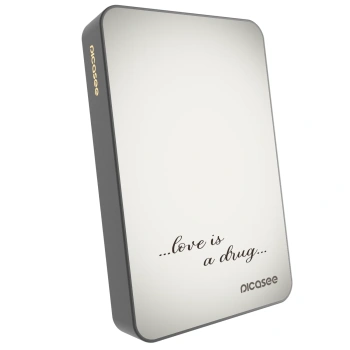 Picasee Prenosna baterija z MagSafe 10 000 mAh Siva - Love is a drug