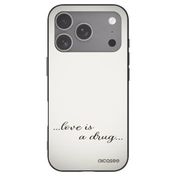 Picasee silikonski črni ovitek za Apple iPhone 18 Pro - Love is a drug