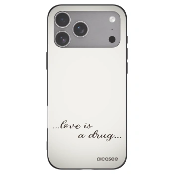 Picasee silikonski črni ovitek za Apple iPhone 18 Pro Max - Love is a drug