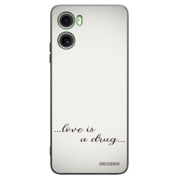 Picasee silikonski črni ovitek za Motorola Moto G06 - Love is a drug