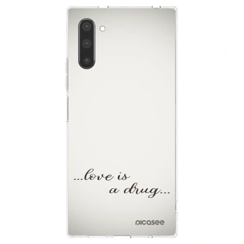 Picasee silikonski prozorni ovitek za Samsung Galaxy Note 10 N970F - Love is a drug