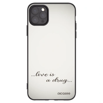 Picasee silikonski črni ovitek za Apple iPhone 11 Pro Max - Love is a drug