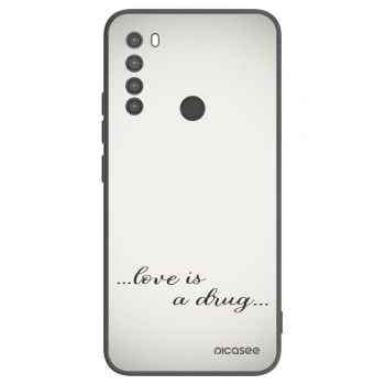 Picasee silikonski črni ovitek za Xiaomi Redmi Note 8 - Love is a drug