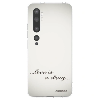 Picasee silikonski prozorni ovitek za Xiaomi Mi Note 10 (Pro) - Love is a drug