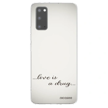 Picasee silikonski prozorni ovitek za Samsung Galaxy S20 G980F - Love is a drug