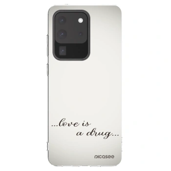 Picasee silikonski prozorni ovitek za Samsung Galaxy S20 Ultra 5G G988F - Love is a drug
