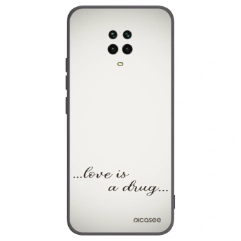 Picasee silikonski črni ovitek za Xiaomi Redmi Note 9 Pro - Love is a drug