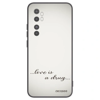 Picasee silikonski črni ovitek za Xiaomi Mi Note 10 Lite - Love is a drug