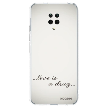Picasee silikonski prozorni ovitek za Xiaomi Redmi Note 9S - Love is a drug