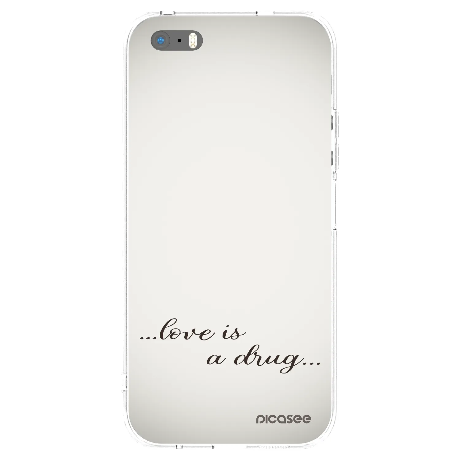 Picasee silikonski prozorni ovitek za Apple iPhone 5/5S/SE - Love is a drug