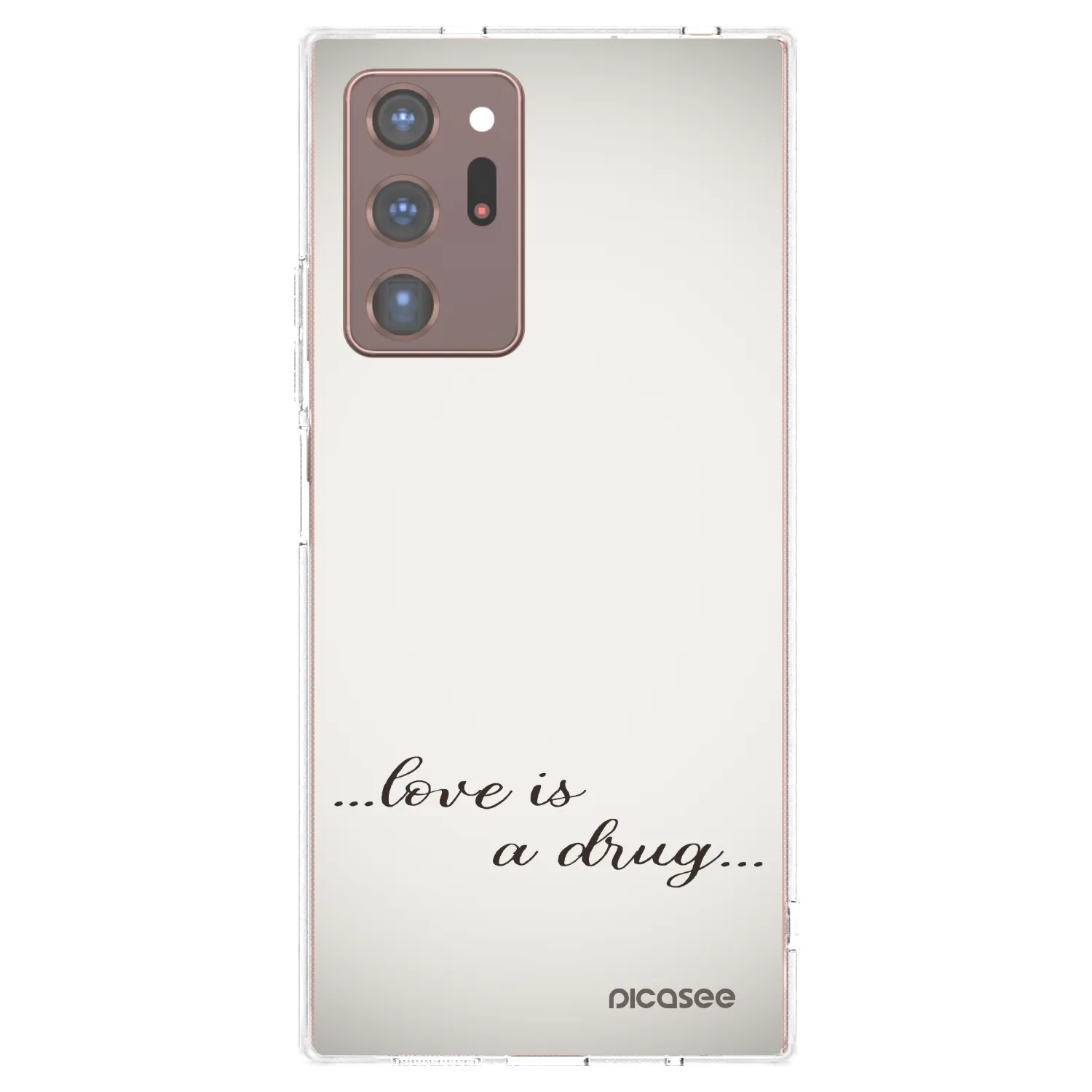 Picasee silikonski prozorni ovitek za Samsung Galaxy Note 20 Ultra - Love is a drug
