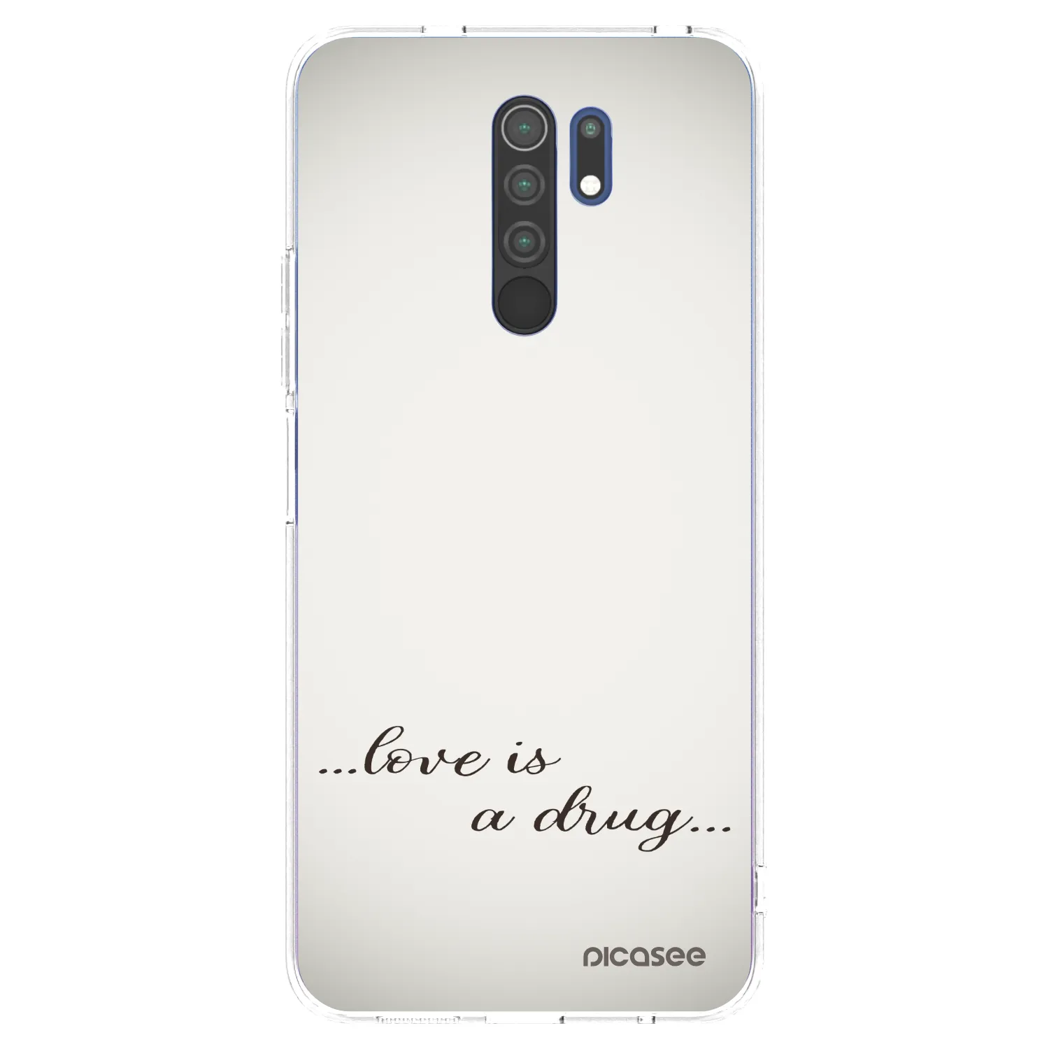 Picasee silikonski prozorni ovitek za Xiaomi Redmi 9 - Love is a drug