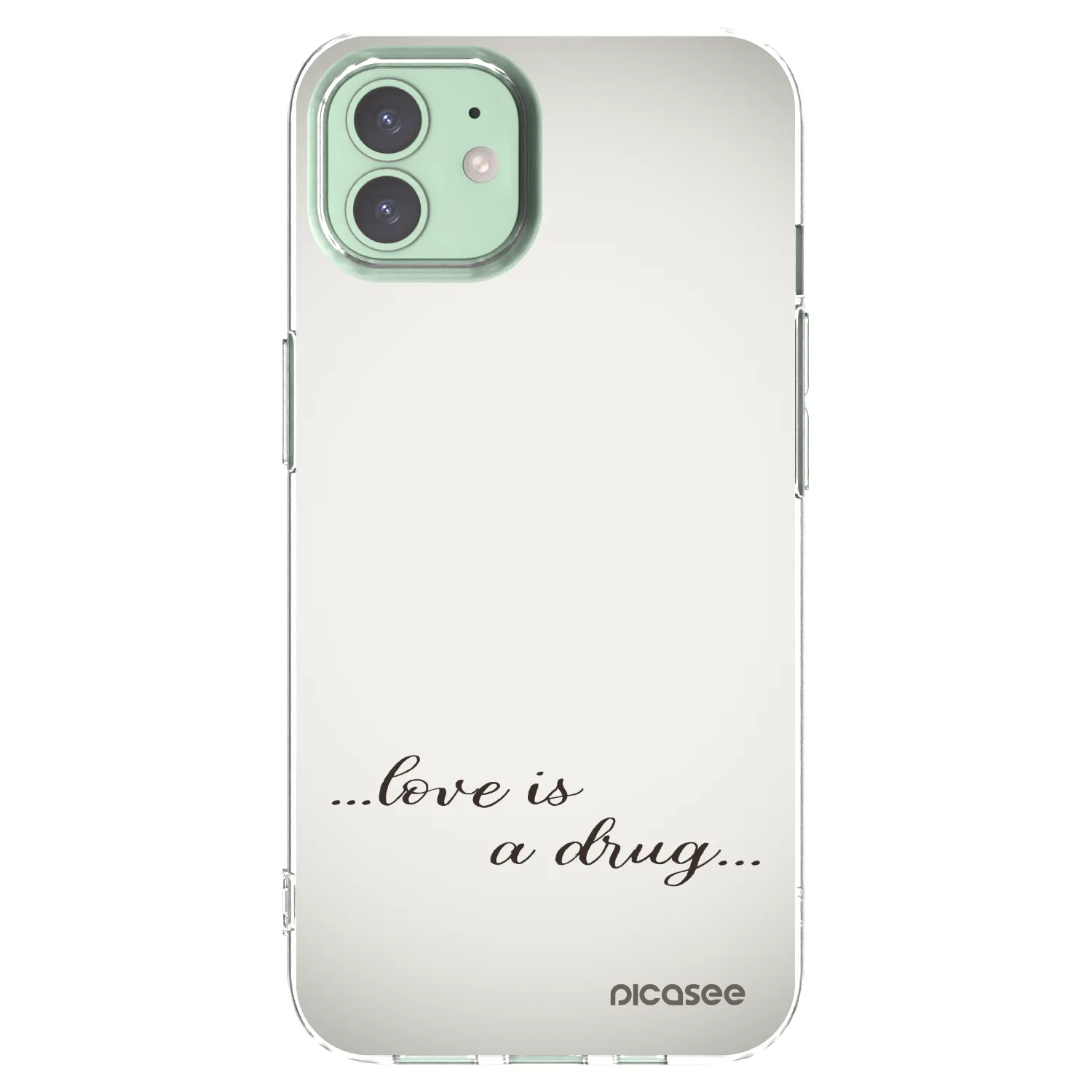 Picasee silikonski prozorni ovitek za Apple iPhone 12 - Love is a drug