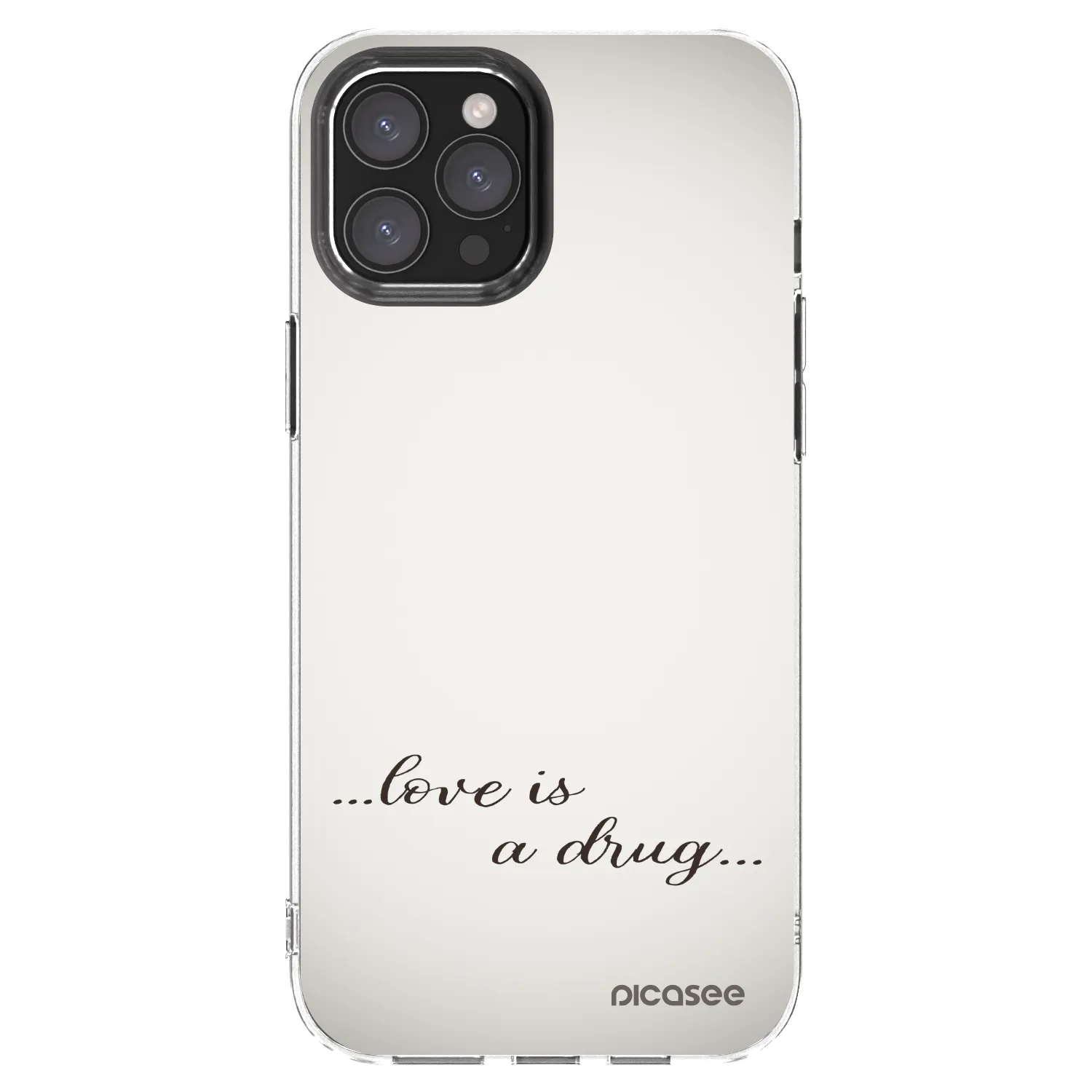 Picasee silikonski prozorni ovitek za Apple iPhone 12 Pro Max - Love is a drug
