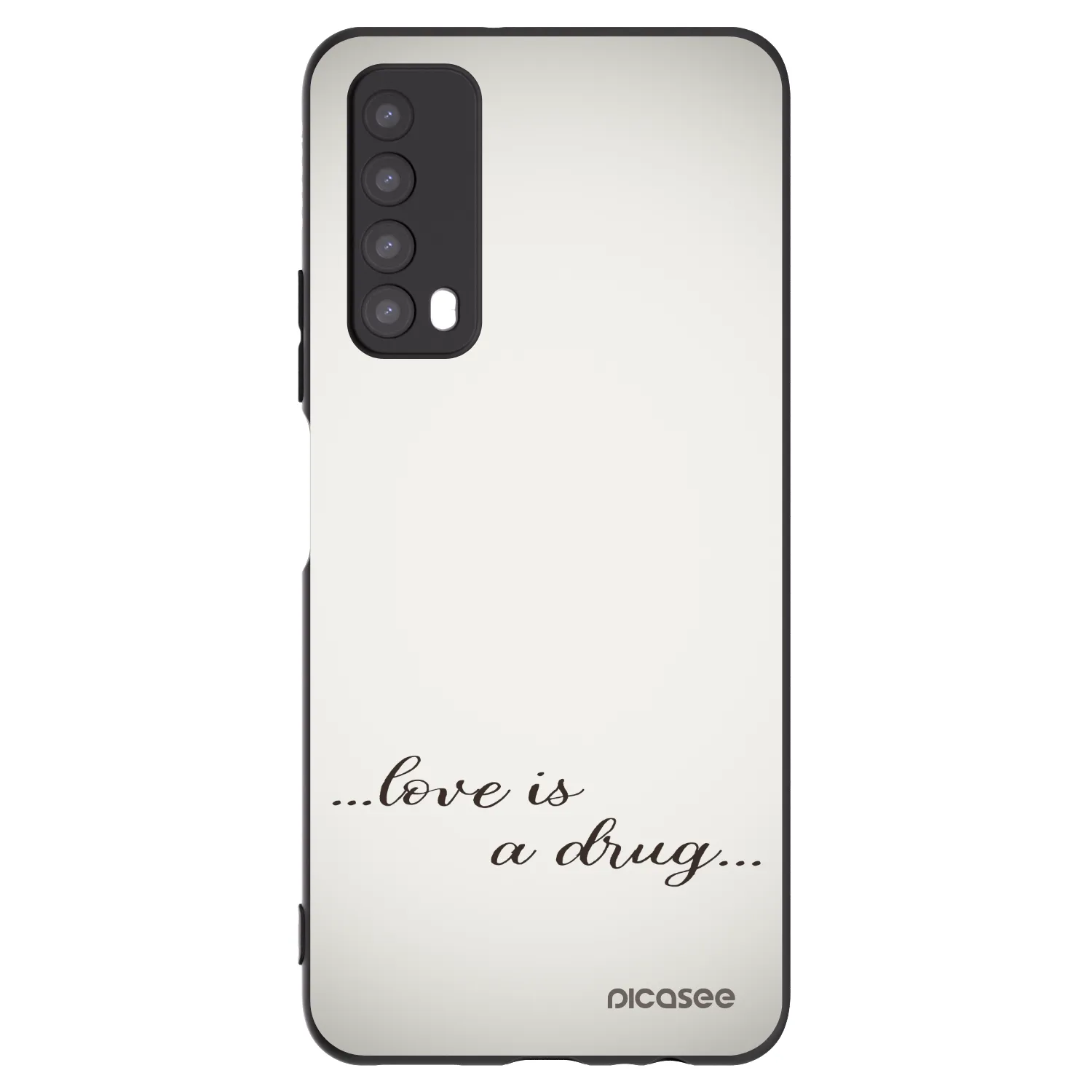 Picasee silikonski črni ovitek za Huawei P Smart 2021 - Love is a drug