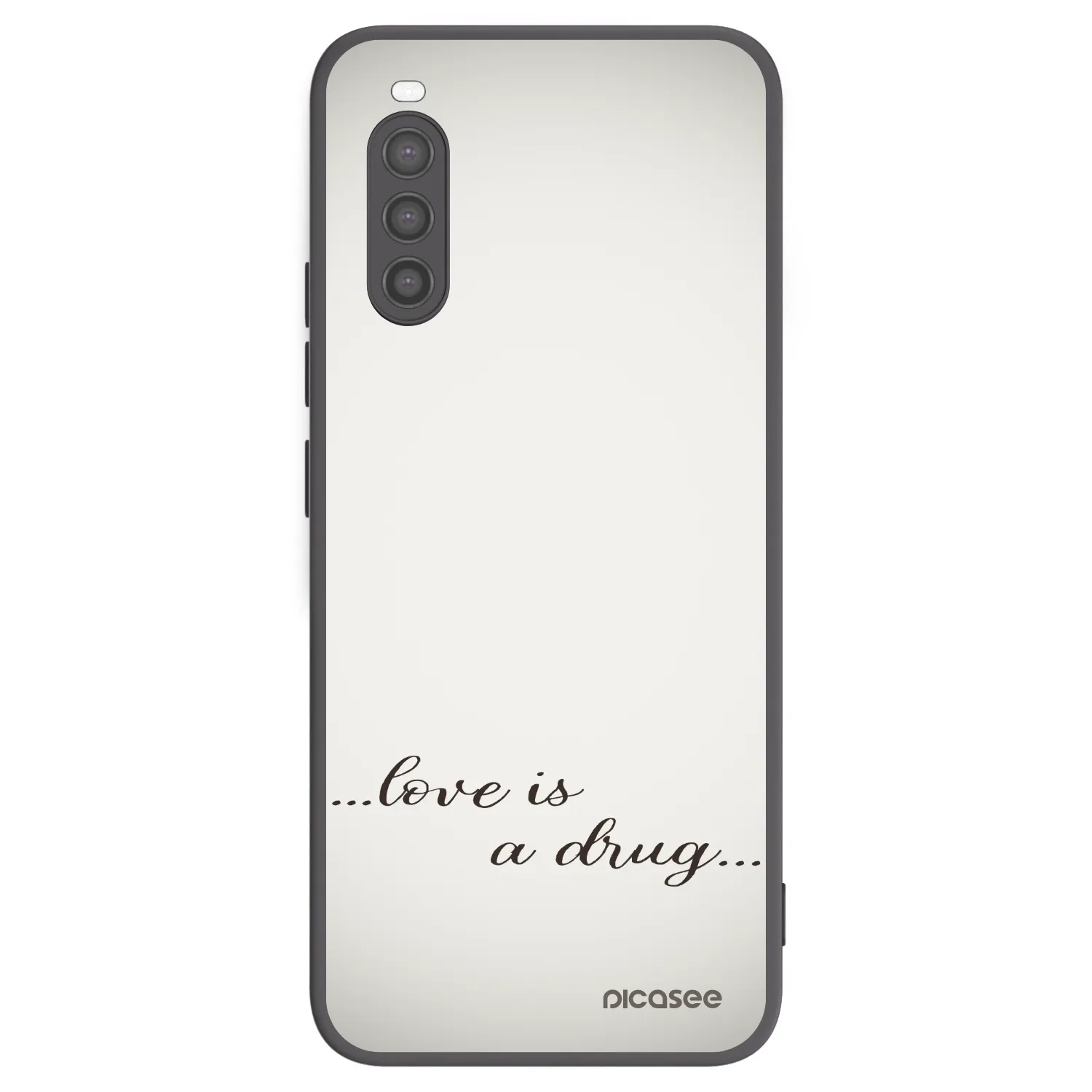 Picasee silikonski črni ovitek za Sony Xperia 10 II - Love is a drug