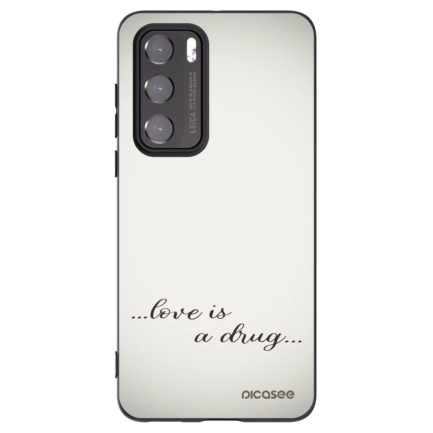 Picasee silikonski črni ovitek za Huawei P40 - Love is a drug