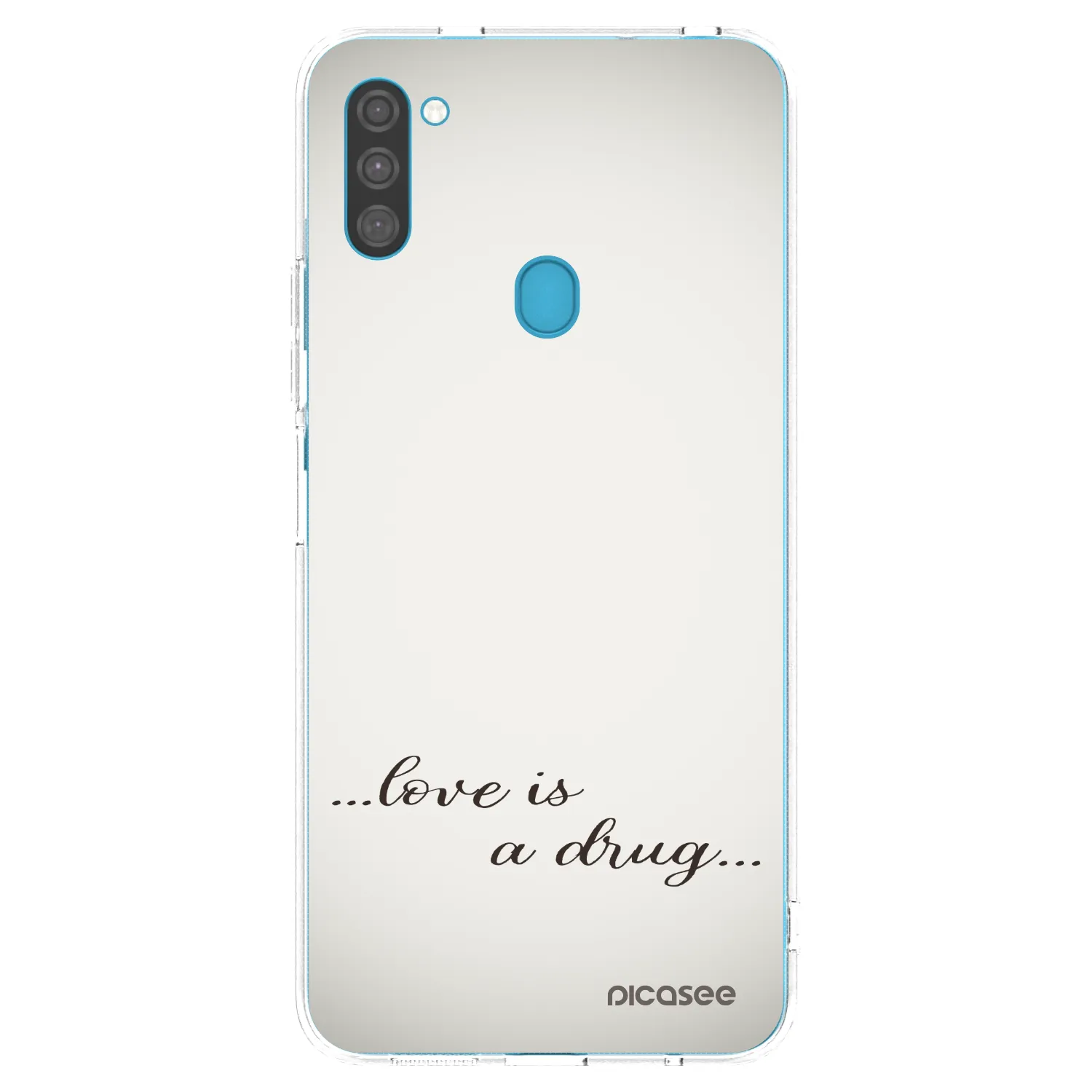 Picasee silikonski prozorni ovitek za Samsung Galaxy M11 - Love is a drug