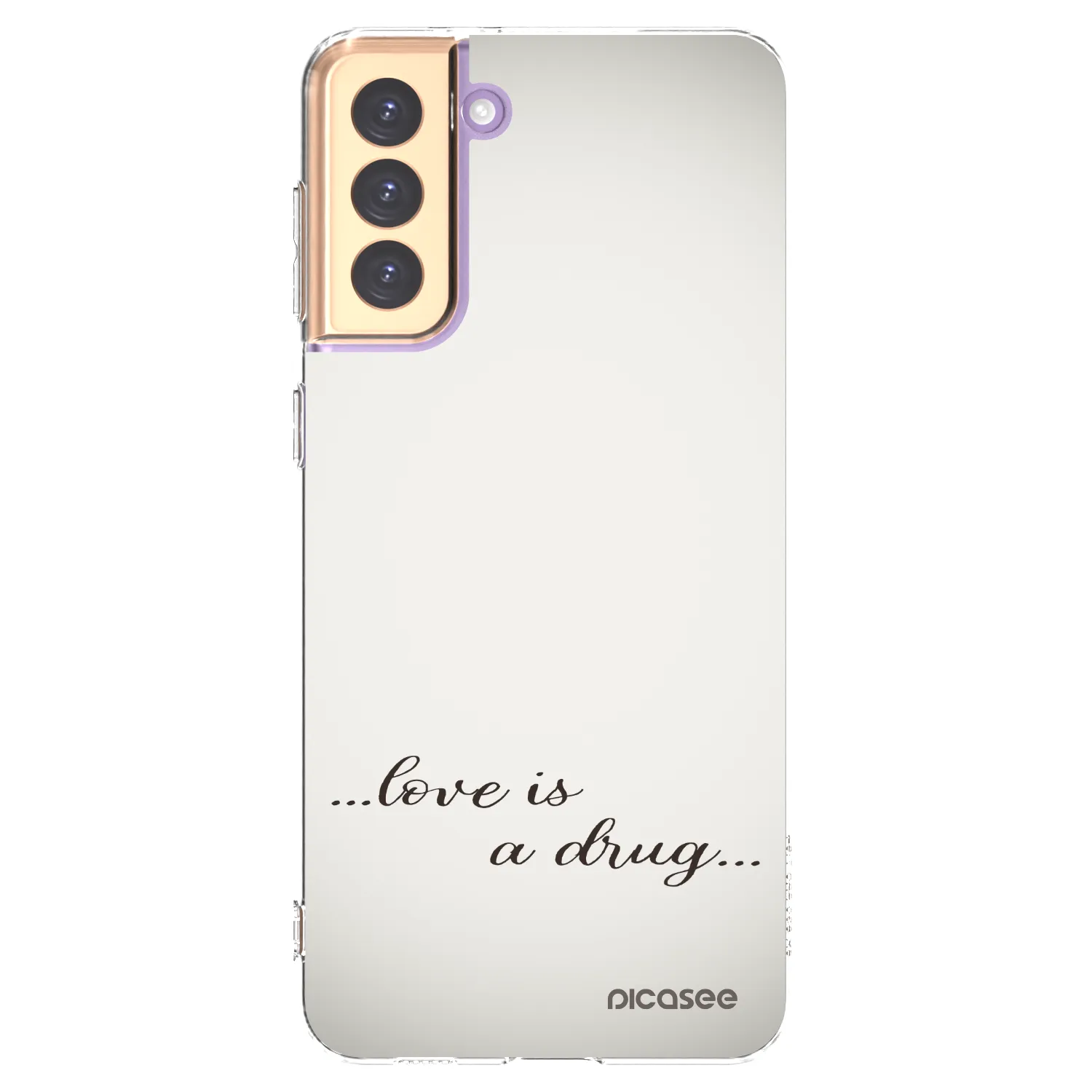 Picasee silikonski prozorni ovitek za Samsung Galaxy S21+ 5G G996F - Love is a drug