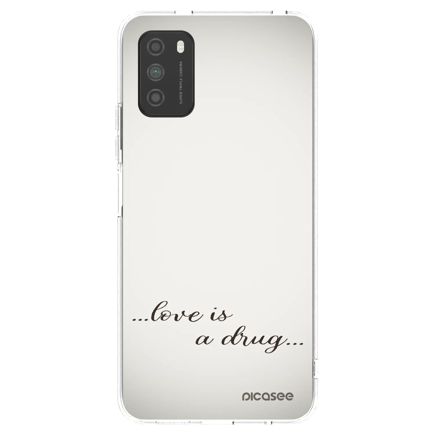 Picasee silikonski prozorni ovitek za Xiaomi Poco M3 - Love is a drug