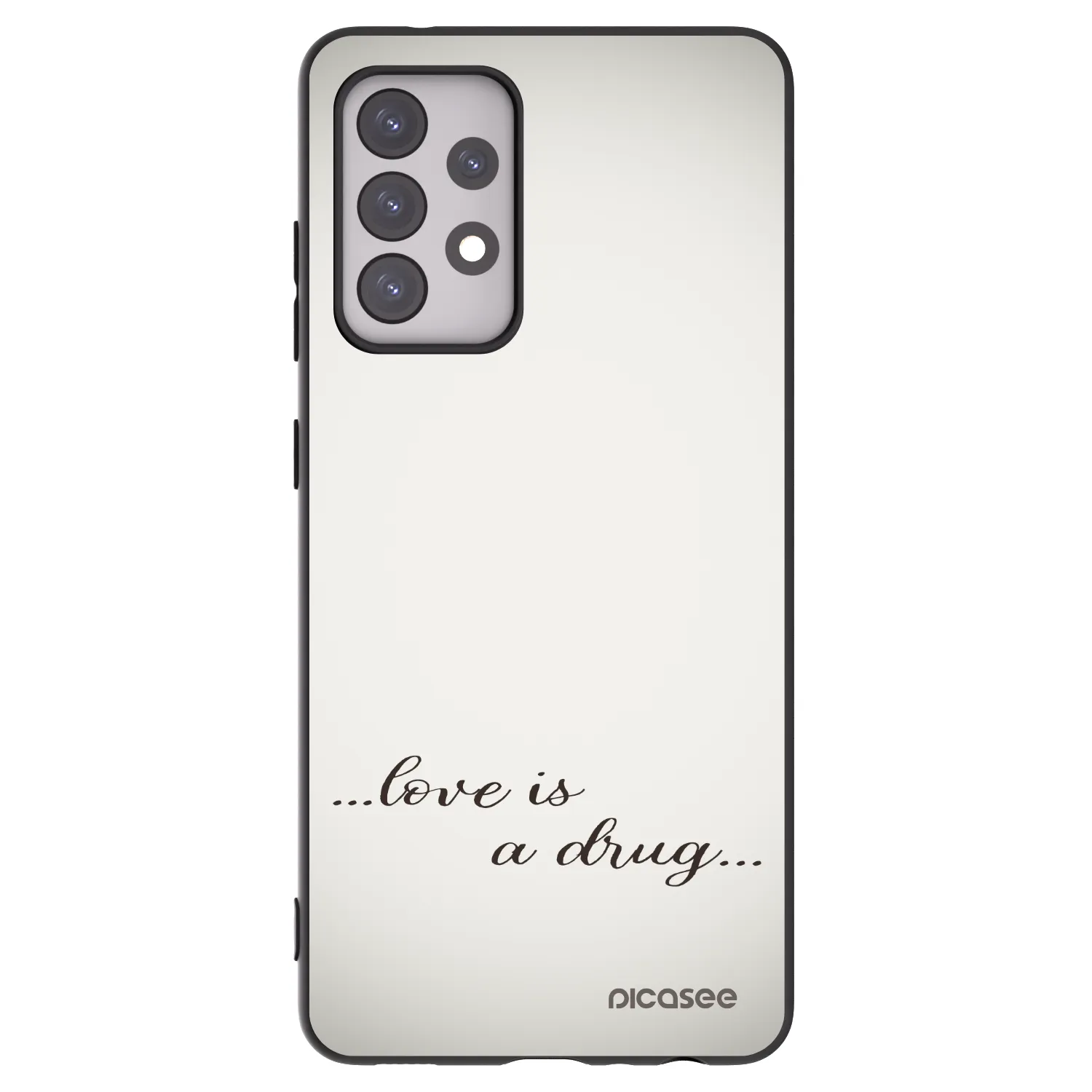Picasee silikonski črni ovitek za Samsung Galaxy A52 5G A525F - Love is a drug