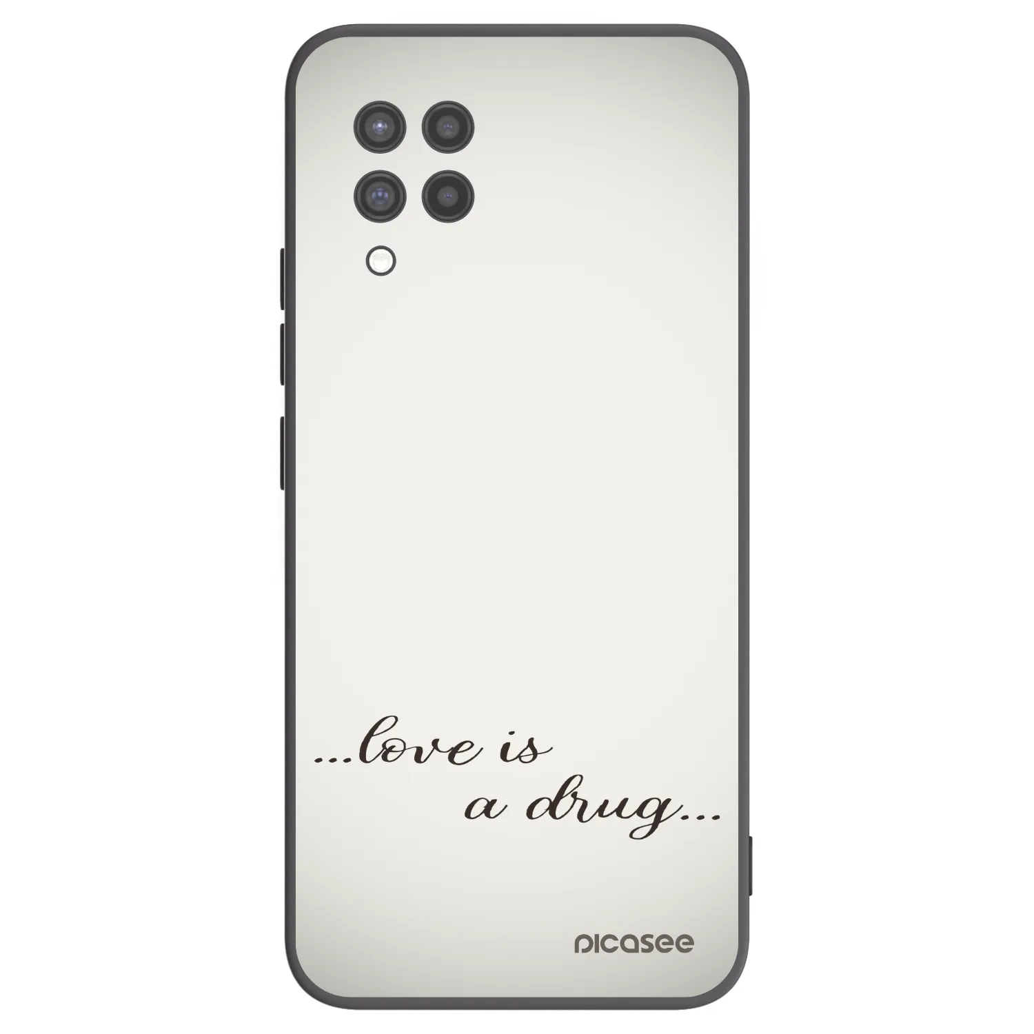 Picasee silikonski črni ovitek za Samsung Galaxy A42 A426B - Love is a drug