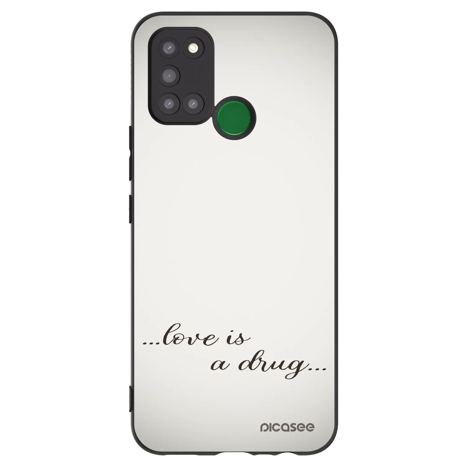 Picasee silikonski črni ovitek za Realme 7i - Love is a drug