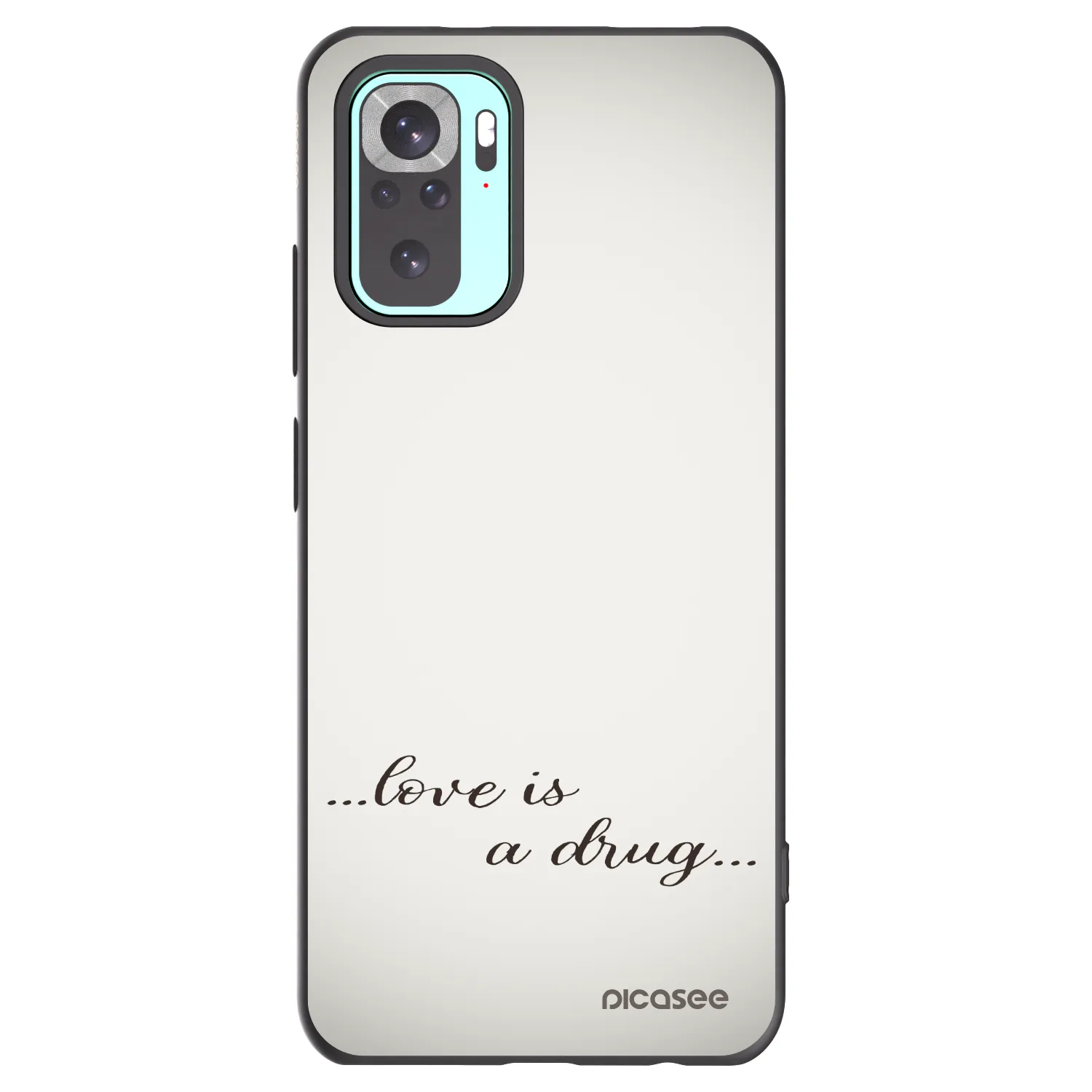 Picasee silikonski črni ovitek za Xiaomi Redmi Note 10 Pro - Love is a drug