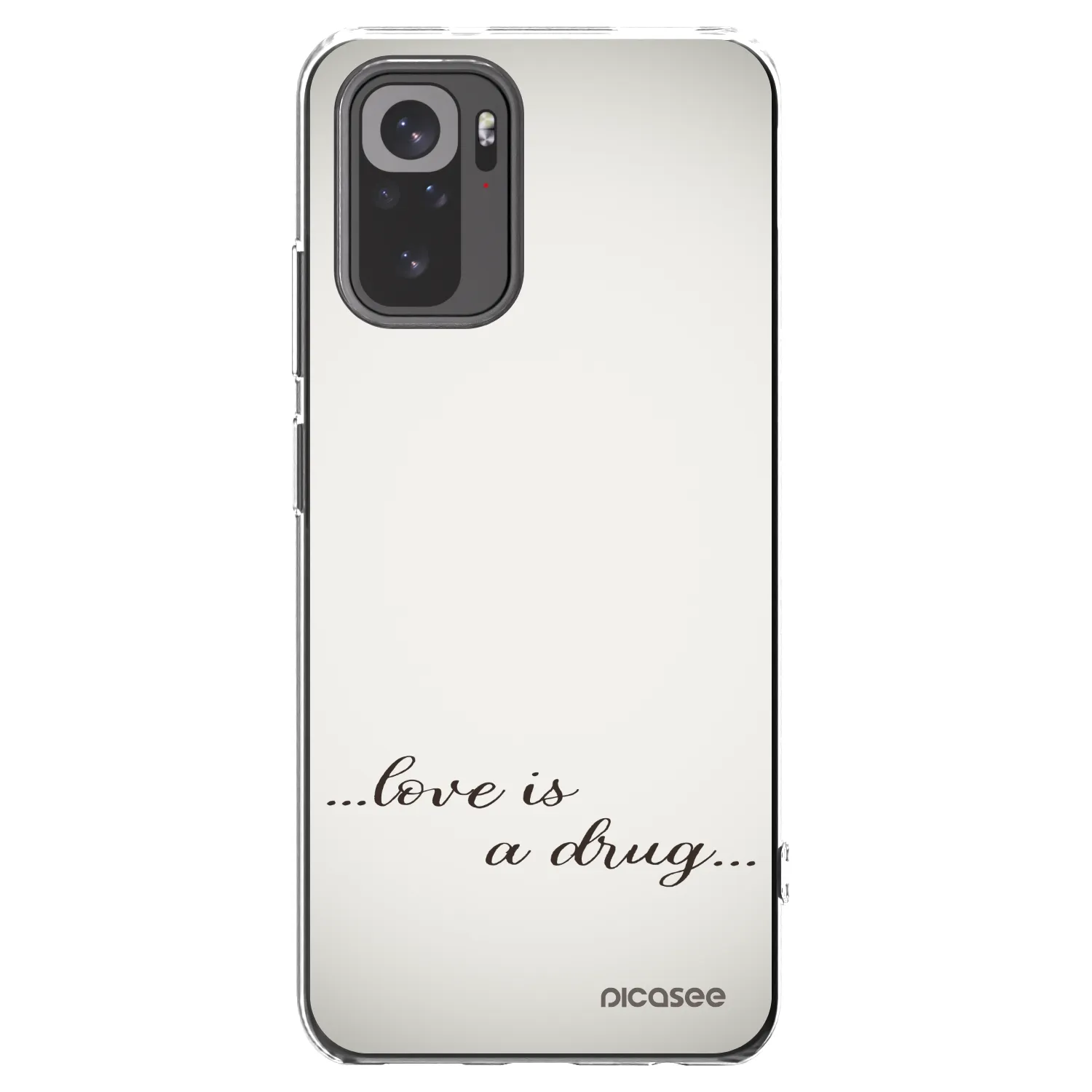 Picasee silikonski prozorni ovitek za Xiaomi Redmi Note 10S - Love is a drug