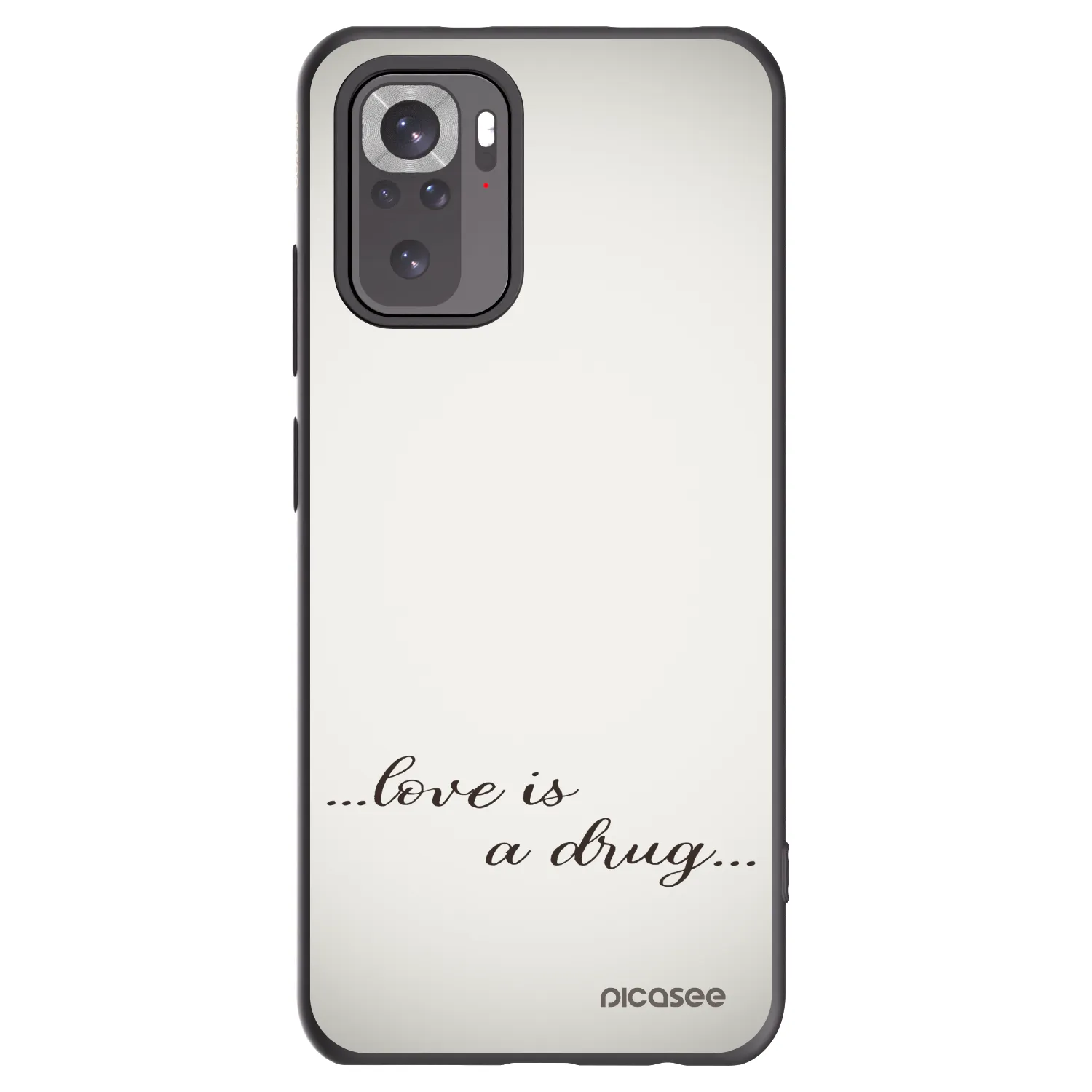 Picasee silikonski črni ovitek za Xiaomi Redmi Note 10S - Love is a drug