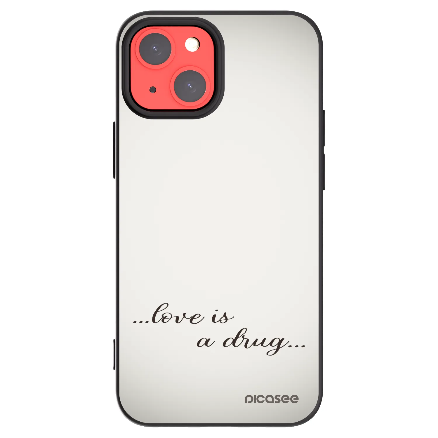 Picasee silikonski črni ovitek za Apple iPhone 13 mini - Love is a drug