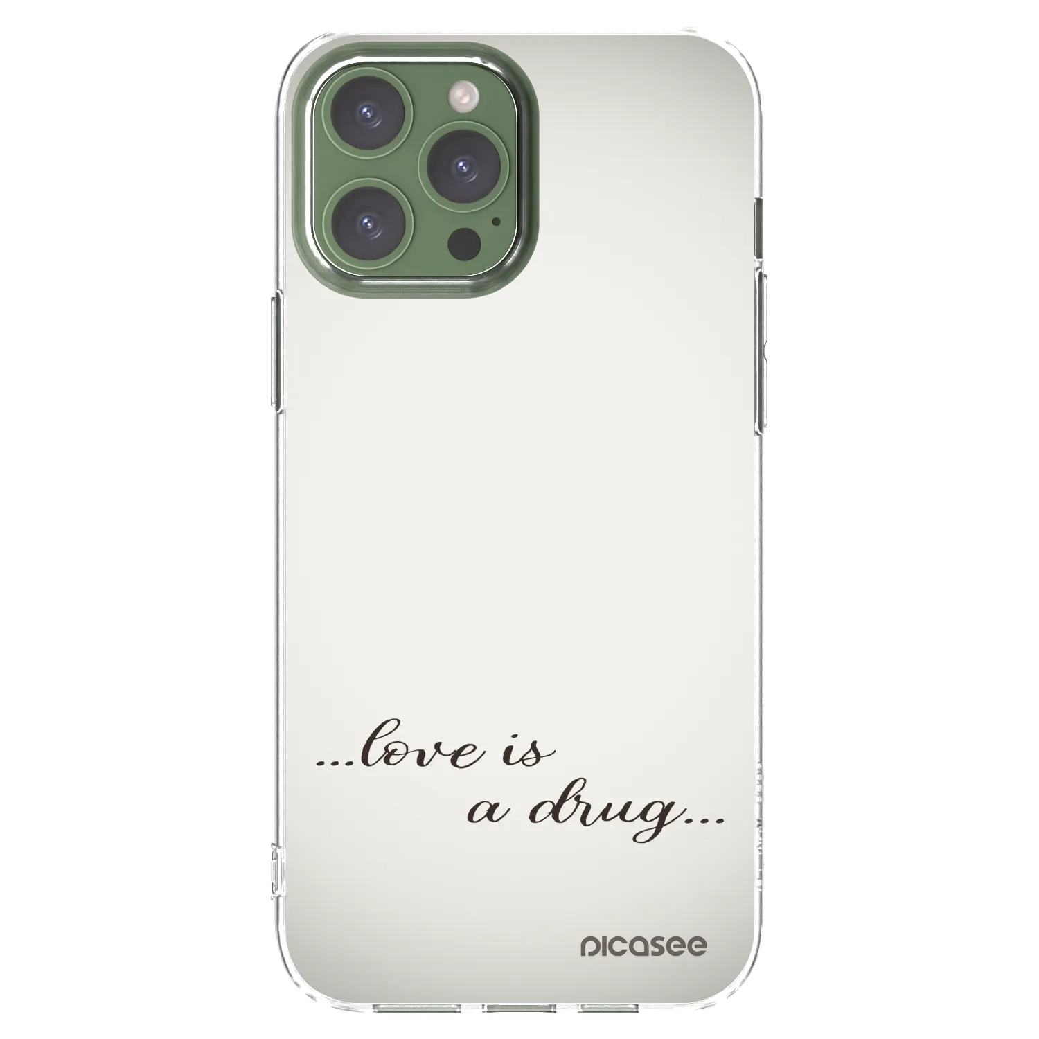Picasee silikonski prozorni ovitek za Apple iPhone 13 Pro Max - Love is a drug