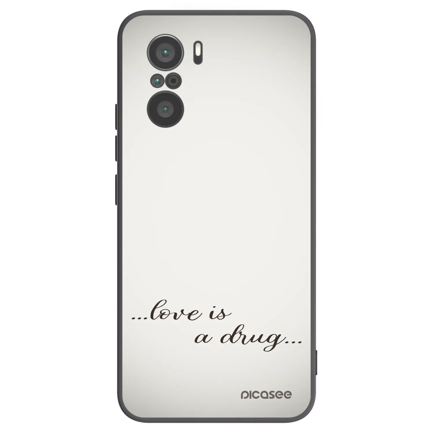 Picasee silikonski črni ovitek za Xiaomi Poco F3 - Love is a drug