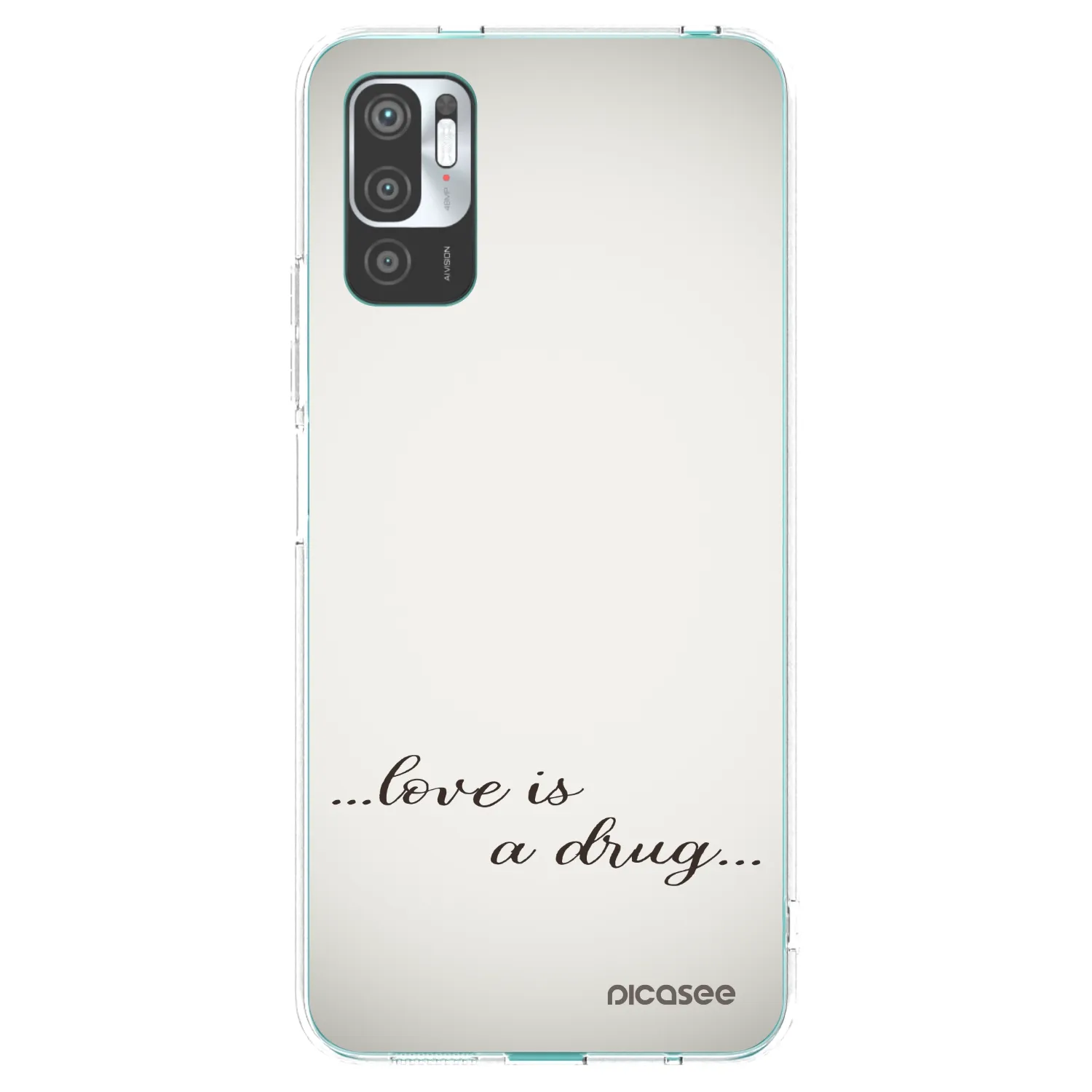 Picasee silikonski prozorni ovitek za Xiaomi Redmi Note 10 5G - Love is a drug