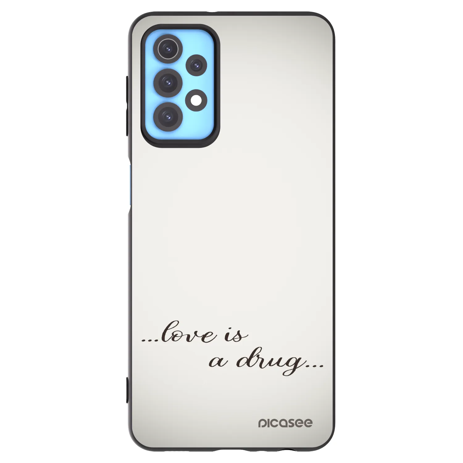 Picasee silikonski črni ovitek za Samsung Galaxy A32 4G SM-A325F - Love is a drug