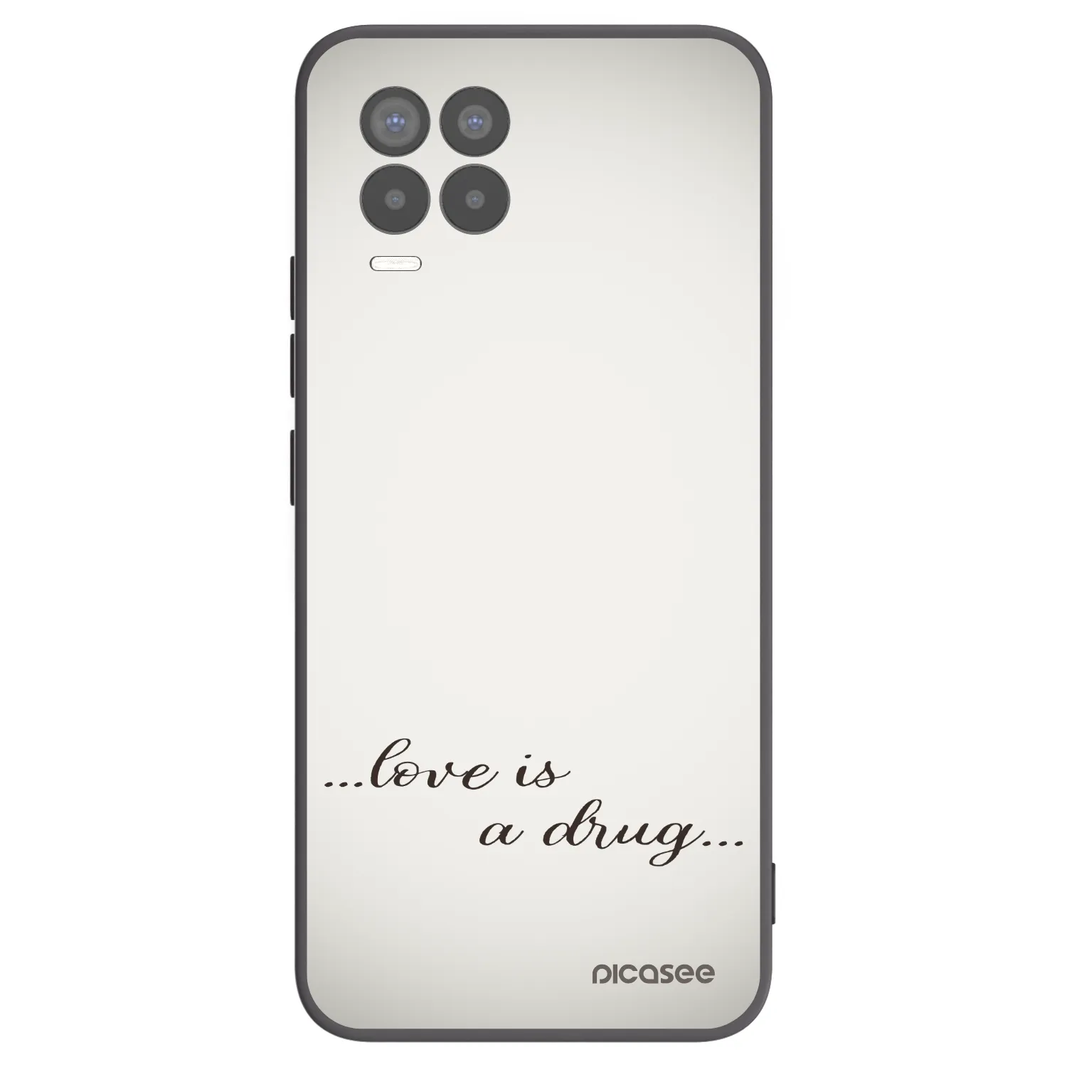 Picasee silikonski črni ovitek za Realme 8 4G - Love is a drug