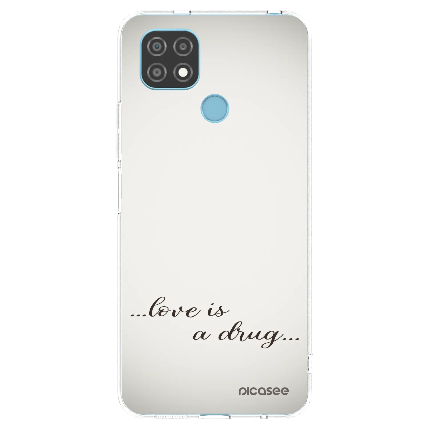 Picasee silikonski prozorni ovitek za Realme C21 - Love is a drug
