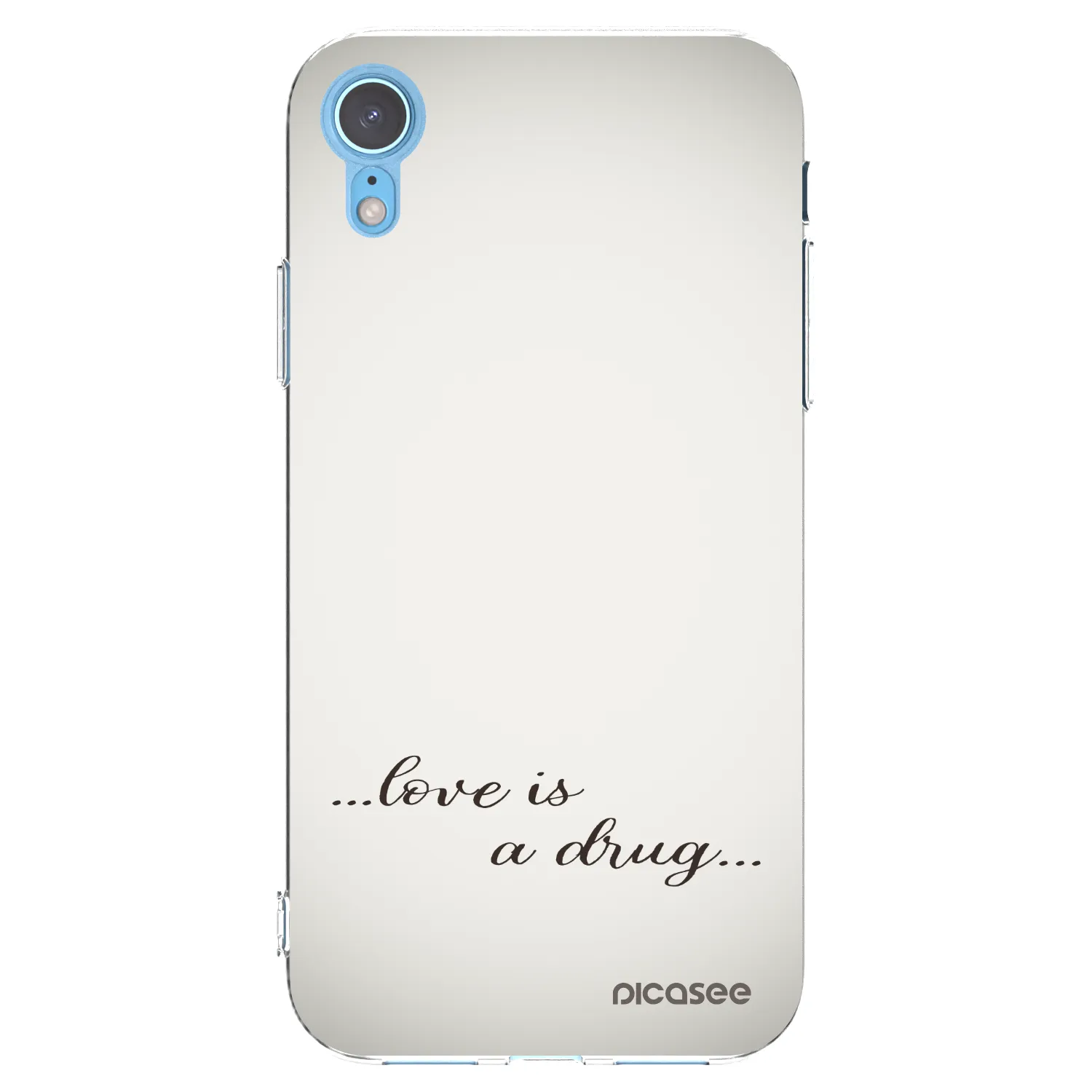 Picasee silikonski prozorni ovitek za Apple iPhone XR - Love is a drug
