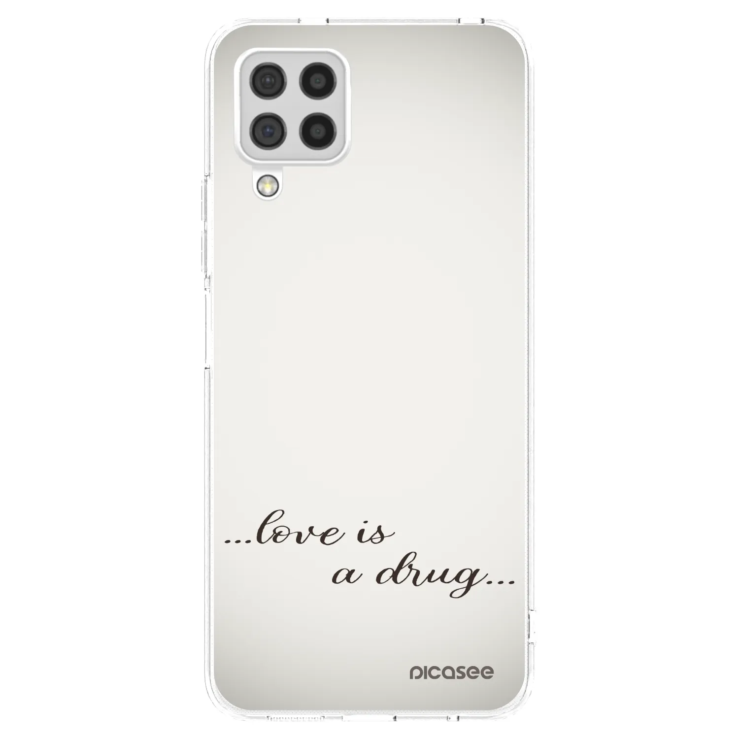 Picasee silikonski prozorni ovitek za Samsung Galaxy A22 A225F 4G - Love is a drug