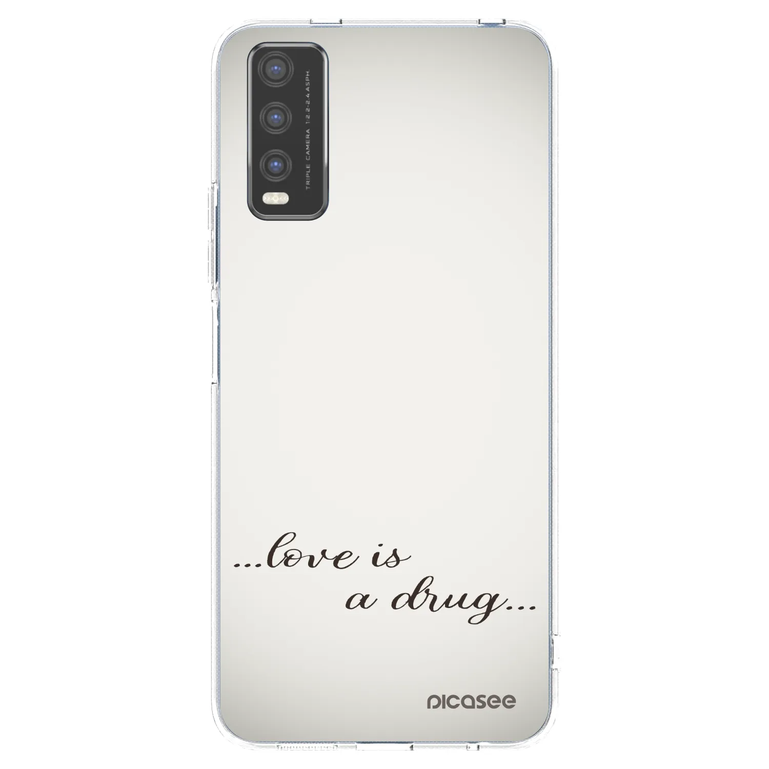 Picasee silikonski prozorni ovitek za Vivo Y20s - Love is a drug