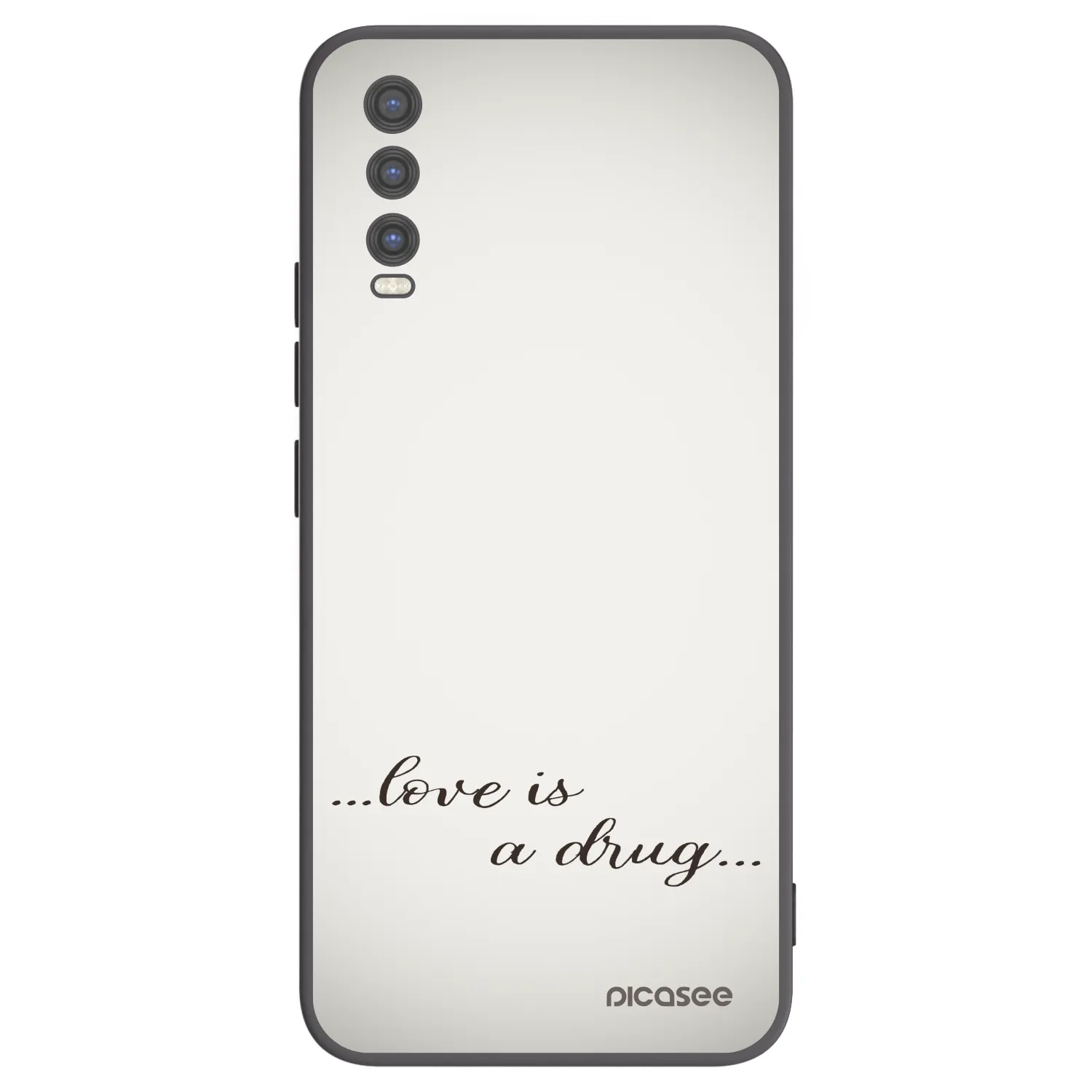 Picasee silikonski črni ovitek za Vivo Y20s - Love is a drug