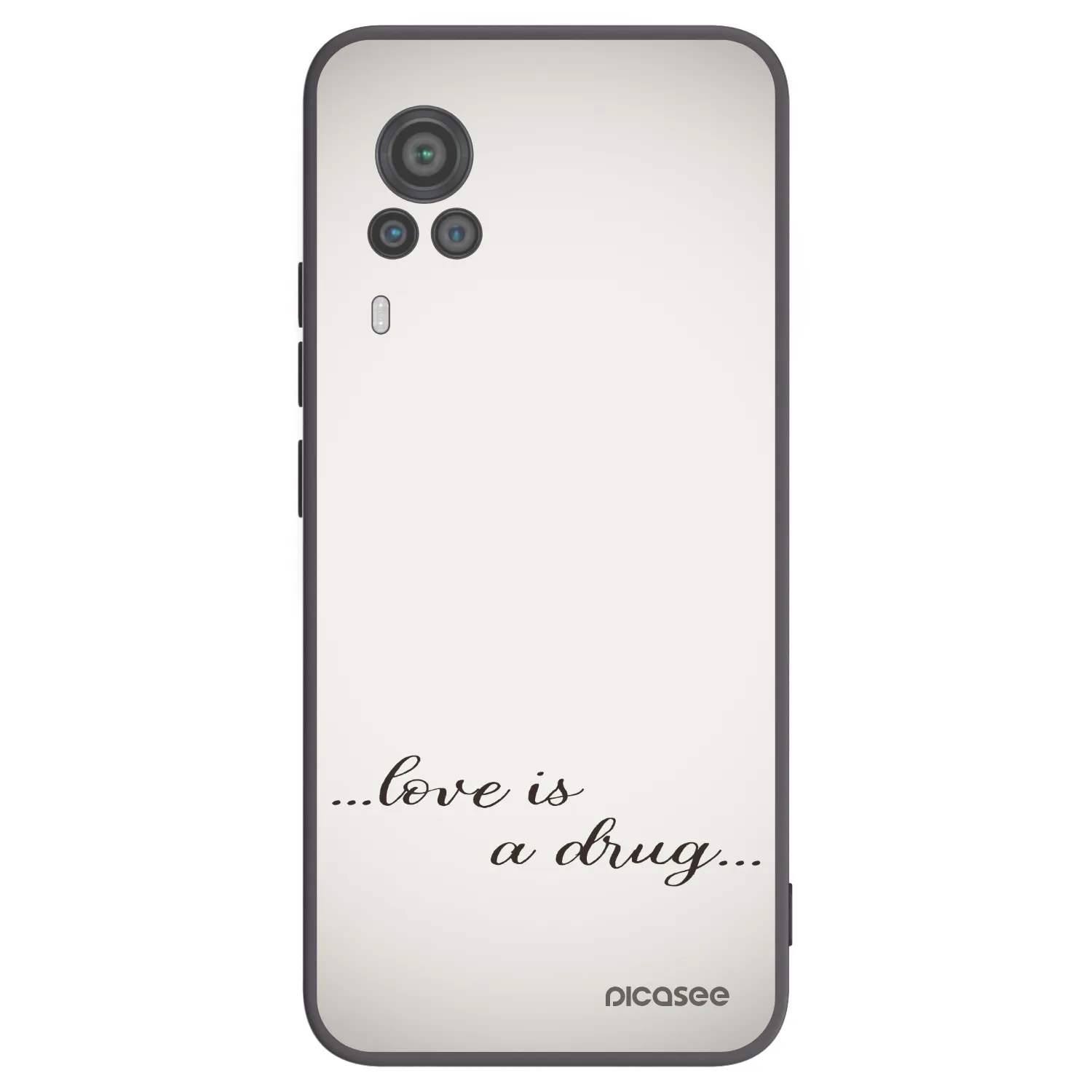 Picasee silikonski črni ovitek za Vivo X60 Pro 5G - Love is a drug