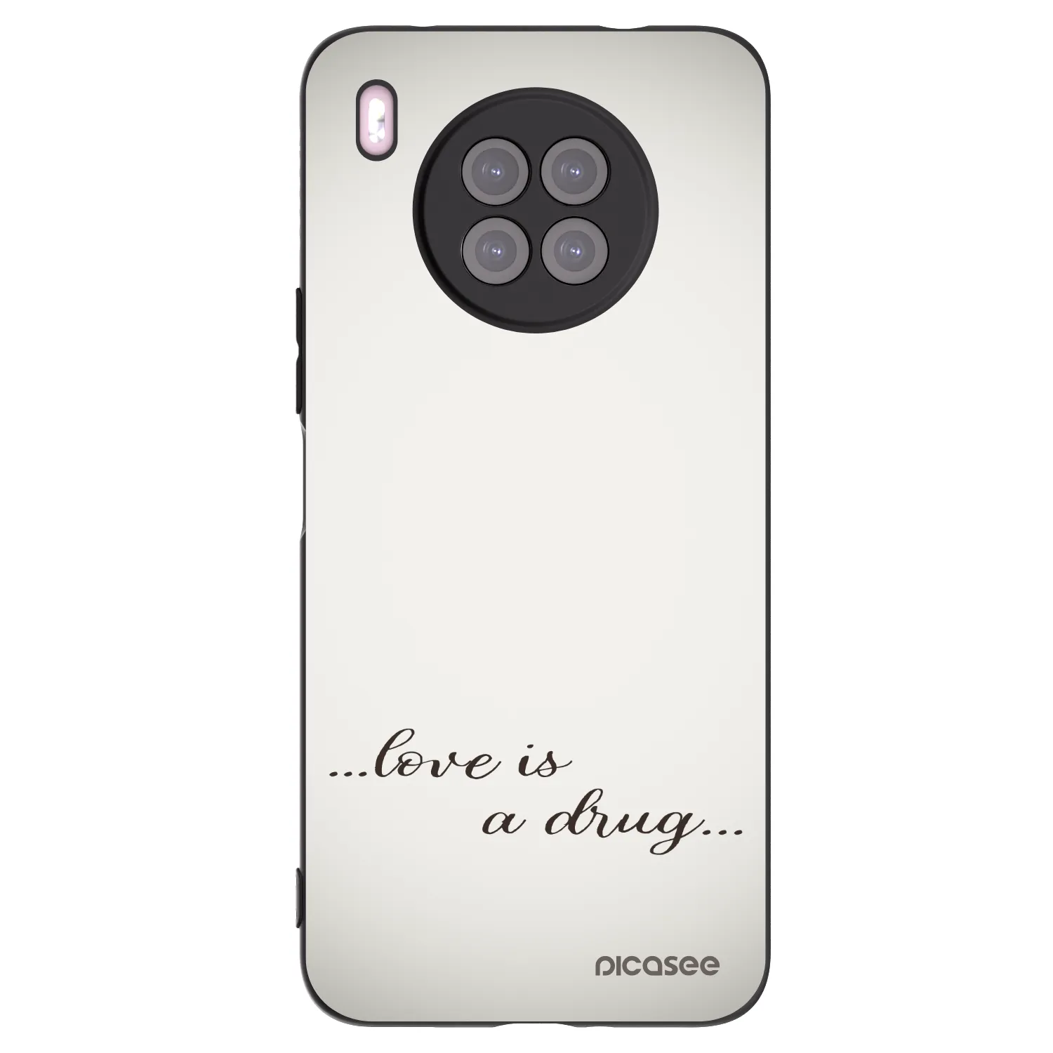 Picasee silikonski črni ovitek za Huawei Nova 8i - Love is a drug