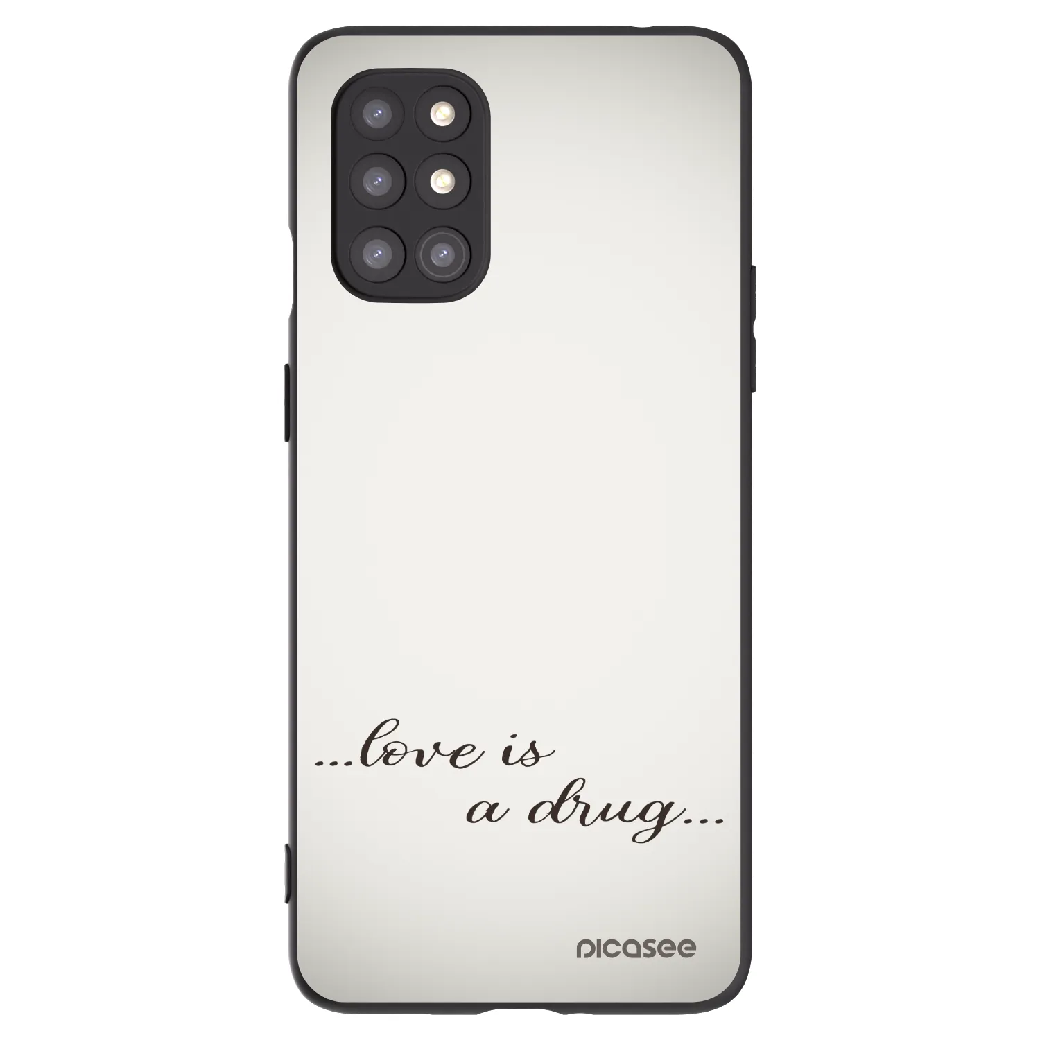 Picasee silikonski črni ovitek za OnePlus 8T - Love is a drug